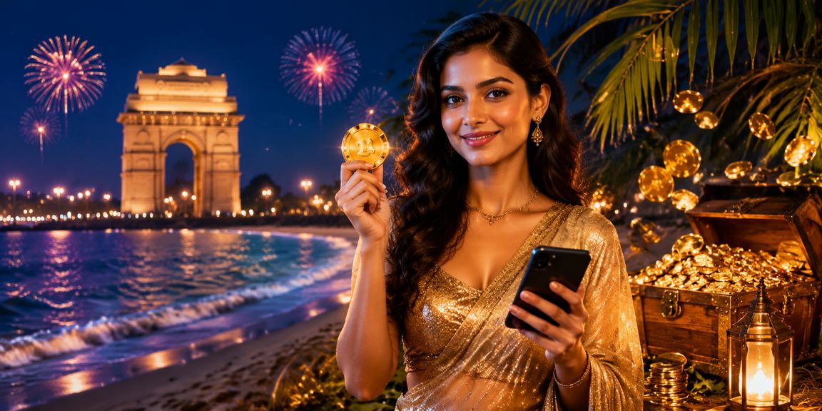 Mobile casino gaming with Indian landmarks in background